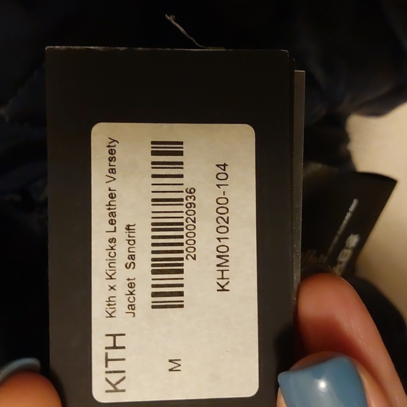 NBA Kith and Knicks White SHEEPSKIN Leather Varsity Coaches Jacket RARE - Picture 10 of 17